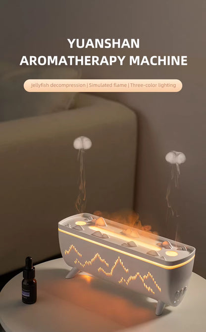 Flame Light Jellyfish Aroma Diffuser & Humidifier - Elevate Your Home with Essential Oil Bliss