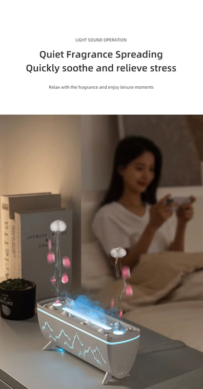 Flame Light Jellyfish Aroma Diffuser & Humidifier - Elevate Your Home with Essential Oil Bliss